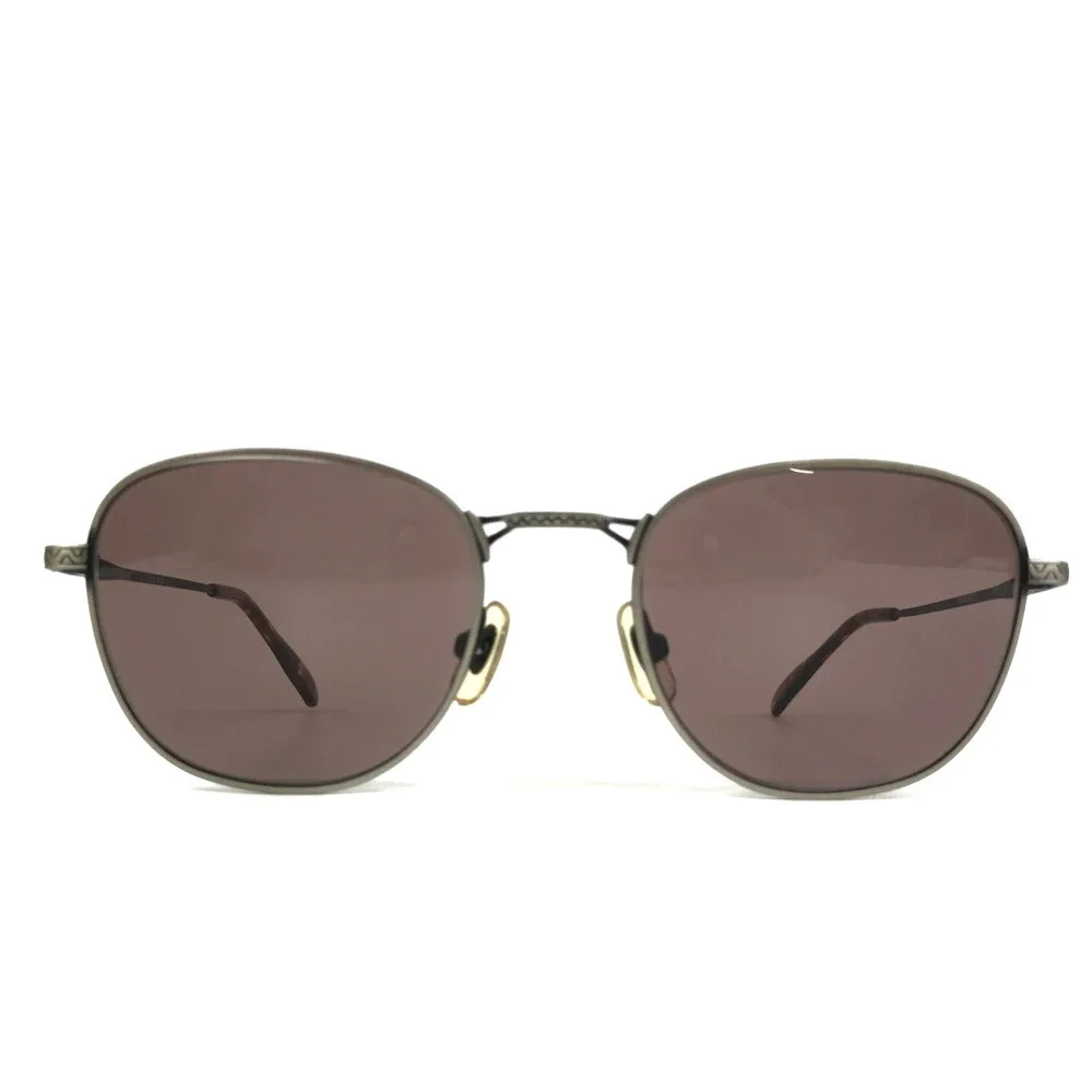 Fossil Sunglasses TWO-TEN MS2006SLV Matte Antique Silver Frames w/ Purple Lenses